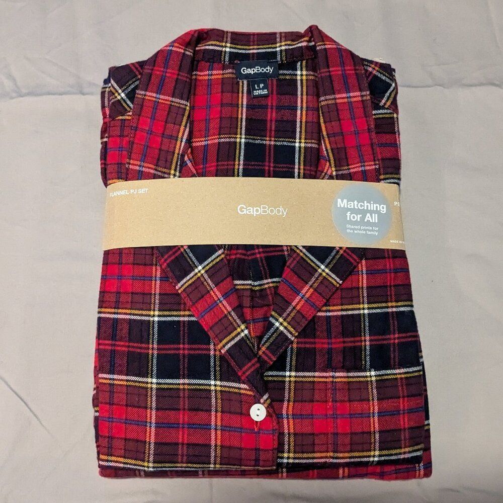 Gap Body Flannel PJ Set Large Petite 100% Cotton  NWT - Picture 4 of 11